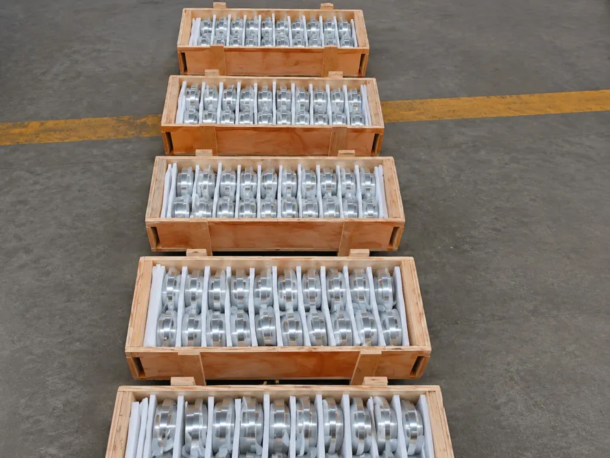 Separated crates of machined titanium products illustrate why representative device groups still need clear batch and configuration boundaries.
