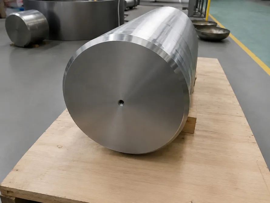 A representative large titanium billet illustrates upstream metal availability; it is not identified as material from any Farnborough exhibitor or aircraft program.