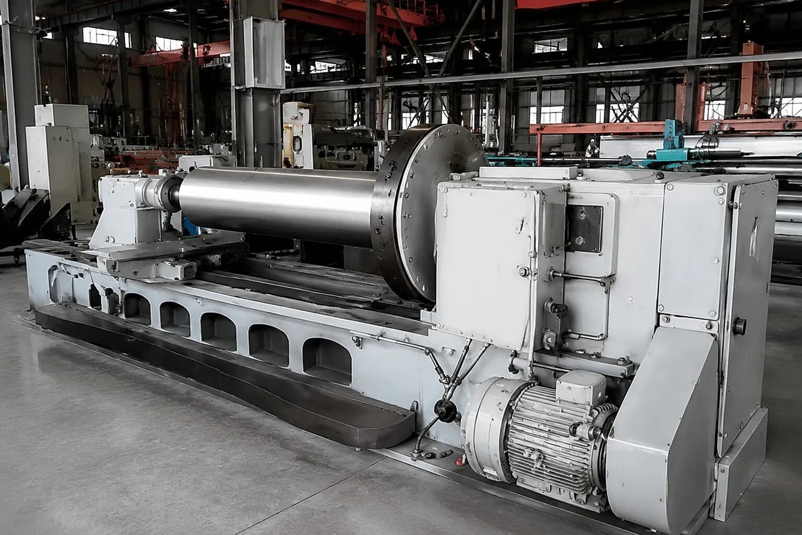 Large titanium machining and process equipment in a factory, used here to frame route-control and release planning for advanced metal parts.