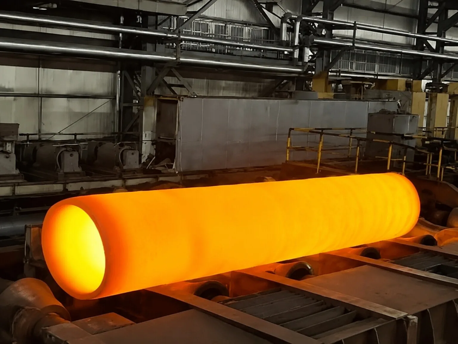 A representative hot-worked hollow shows the conventional heavy-forming route that additive manufacturing may partially replace; it is not an F135 component