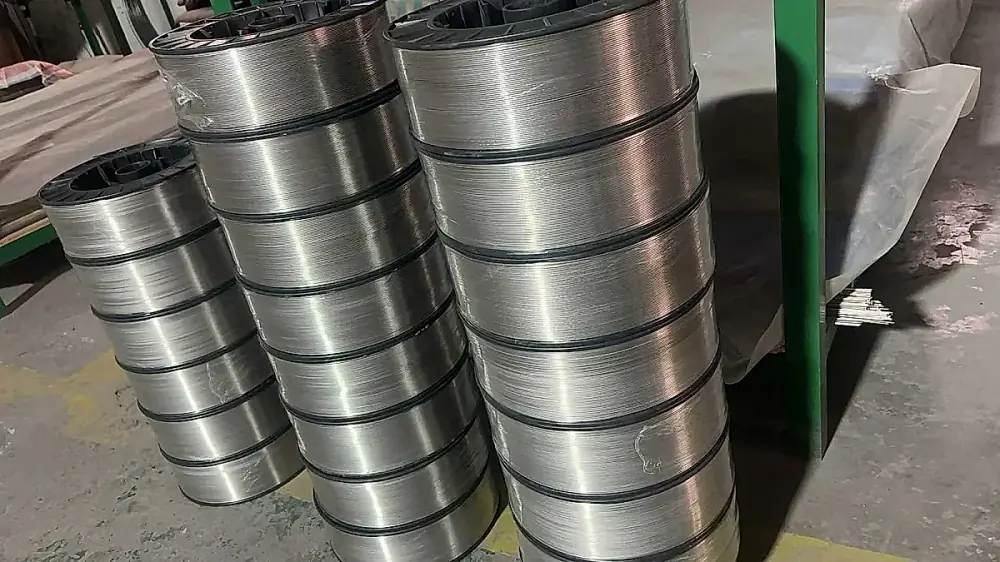 Titanium wire spool closeup